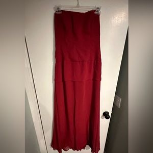 Cranberry strapless dress.  Size 12 but runs small